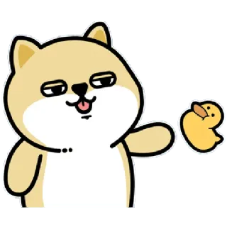 ✳️ 929d8bdf anjing, bebek, imut, kartun, stiker telegram sticker