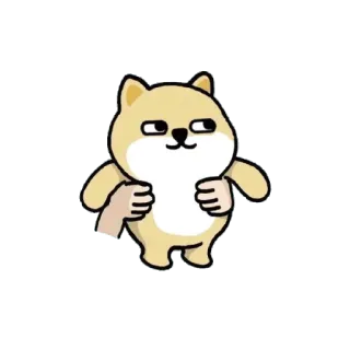 ✳️ bdf2ae51 anjing, hewan, kartun, lucu, kocak, tangan, shiba inu telegram sticker