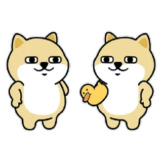 ✳️ d78f6ca1 anjing, binatang, stiker, lucu, kartun, bebek telegram sticker
