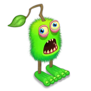 🙄 94738d1e monstruo, verde, dibujos animados, peludo, ojos telegram sticker