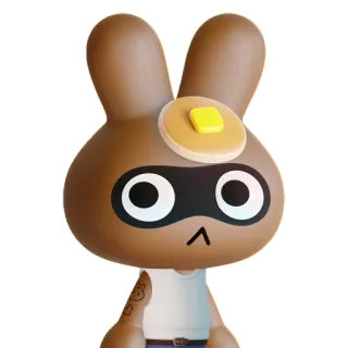 ⏸ 69d58310 hoạt hình, thỏ con, bánh kếp, nhân vật, thỏ telegram sticker