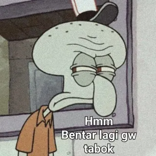 🌟 5468ed18 Squidward Tentacles SpongeBob SquarePants Hmm
Bentar lagi gw tabok Lula Molusco, Bob Esponja, Nickelodeon, desenho animado, meme, Indonésia, expressão telegram sticker