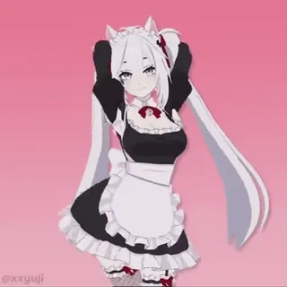 😷 c03e865e @xxyuji อนิเมะ, ชุดเมด, น่ารัก, หูแมว, ศิลปะดิจิทัล, คาวาอิ telegram sticker