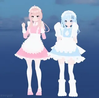 😷 ee08743b สาวอนิเมะ, ชุดเมด, น่ารัก, การ์ตูน, คาวาอิ, สีพาสเทล, อนิเมะ telegram sticker