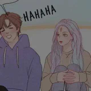 🖤 420a6184 HAHAHA การ์ตูน, ตัวละคร, หัวเราะ, งานศิลปะ, ภาพวาด, สีม่วง, สีเหลือง telegram sticker