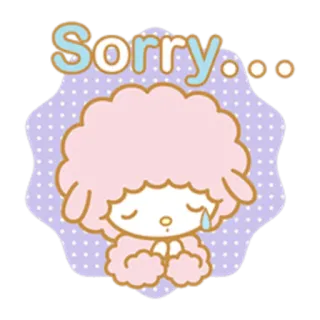 😨 1fa193c1 Sorry... xin lỗi, tạ lỗi, dễ thương, cừu non, khóc, van xin telegram sticker