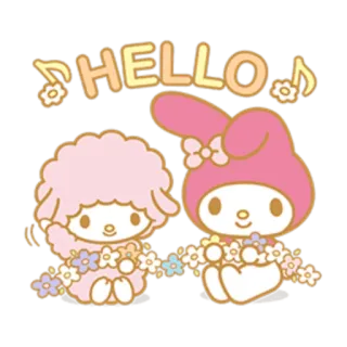 👋 9613b1e3 HELLO Phim hoạt hình, Kawaii, Dễ thương, Lời chào, Động vật telegram sticker