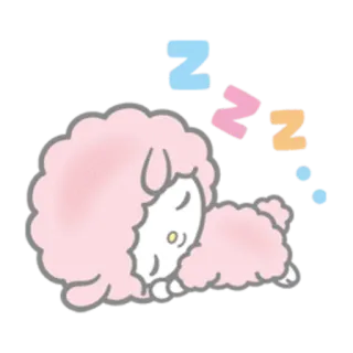 😴 a6b92a67 ZZZ cừu, ngủ, dễ thương, động vật, zzz telegram sticker