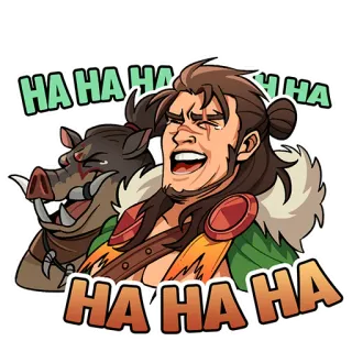 😂 fdd53b11 HA HA HA HA HA HA การ์ตูน, หัวเราะ, หมู, นักรบ, แฟนตาซี, ตลก, สติกเกอร์ telegram sticker