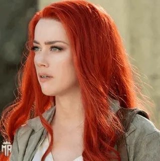 💋 7d368690 Mera Aquaman Amber Heard, Mera, DC Comics, Supereroe, Capelli rossi, Attrice, Personaggio cinematografico, Aquaman whatsapp sticker