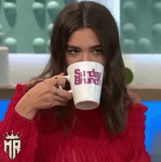 🍓 bab9e8f9 Sunday Brunch mulher, bebendo, café, chá, brunch de domingo telegram sticker