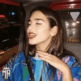 🍓 e1f1cfaa Dua Lipa mulher, cantora, celebridade, estrela pop, retrato telegram sticker