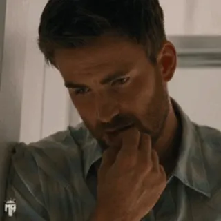 🇺🇸 13a20bd3 Chris Evans actor, sad, man, portrait, celebrity telegram sticker