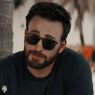 🇺🇸 1a3c6d82 Chris Evans actor, man, sunglasses, celebrity, portrait telegram sticker
