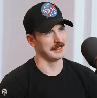 🇺🇸 ec7067f7 NASA NASA, space, hat, logo, Chris Evans, actor telegram sticker