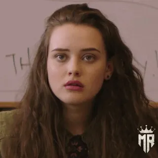 🍓 2b0ab258 Hannah Baker 13 Reasons Why mulher, triste, retrato, adolescente, adolescente telegram sticker