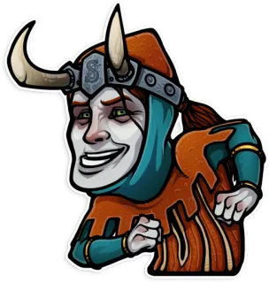 😆 c52224bc สติกเกอร์, ตัวตลก, ตัวละคร, แฟนตาซี, เครื่องแต่งกาย, เขา telegram sticker