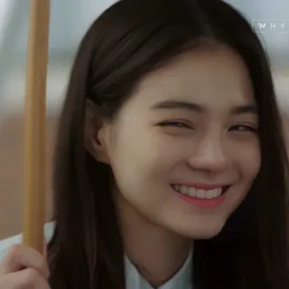 🌻 966aacf5 WHY mulher, sorrindo, pessoa, asiático whatsapp sticker