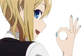 👌 480589d2 Anime, Chica, Okay, Gesto telegram sticker