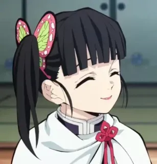 ✨ 669e22de Kanao Tsuyuri Demon Slayer Anime, Demon Slayer, Kanao Tsuyuri, Personaje, Sonrisa, Lindo, Chica telegram sticker