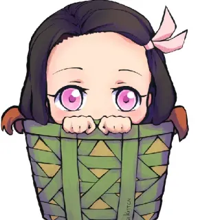 👋 8f24620a Nezuko Kamado Demon Slayer Anime, Nezuko, Kamado, Demon Slayer, Lindo, Chibi, Manga, Cesta telegram sticker