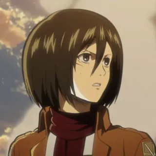 🗡 358f0b62 Mikasa Ackerman Attack on Titan Anime, Manga, Karakter, Attack on Titan, Mikasa, Ackerman telegram sticker