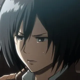 🗡 eb465683 Mikasa Ackerman Attack on Titan Anime, Mikasa Ackerman, Attack on Titan, AOT, Karakter wanita kuat, Gadis anime telegram sticker