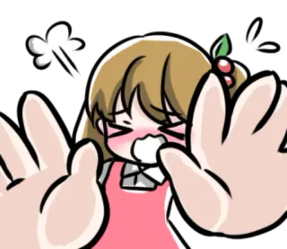 😫 0af15d53 애니메이션, 여자, 만화, 화난, 좌절한, 일러스트 whatsapp sticker