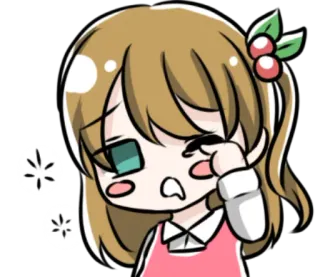 😶 6c1b037f 애니메이션 여자, 만화, 슬픈, 우는, 감정적인, 귀여운 whatsapp sticker