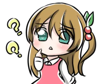 ❓ e59a7c15 애니메이션, 만화, 혼란스러움, 질문, 카와이, 귀여운 whatsapp sticker