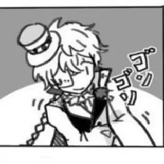 🃏 1d952728 Аниме, Манга, Клоун, Монохром telegram sticker