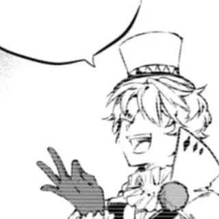 😄 9876389d Аниме, Манга, Цилиндр, Персонаж, Перчатки telegram sticker