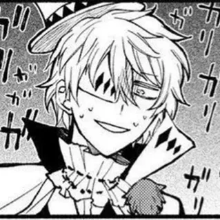 🃏 f1b5d94e Аниме, Манга, Арлекин, Шляпа, Бриллиант telegram sticker