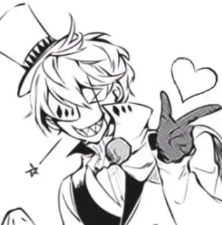 🎭 f99285e4 Аниме, Манга, Персонаж, Шляпа, Перчатки telegram sticker