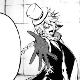 💍 f9a8cede Аниме, Манга, Мультфильм, Персонаж, Шляпа, Перчатки, Рука telegram sticker