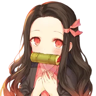 Nezuko chan @animestickerchannel telegram stickers