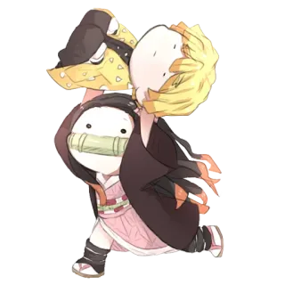 😌 8e09e54d Nezuko Kamado Demon Slayer อนิเมะ, เนซึโกะ, ดาบพิฆาตอสูร, จิบิ telegram sticker