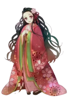 😍 f331aecc Nezuko Kamado Demon Slayer อนิเมะ, กิโมโน, น่ารัก, เนซึโกะ, ปีศาจ telegram sticker