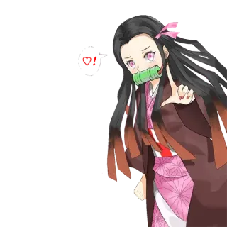 Nezuko chan @animestickerchannel telegram stickers