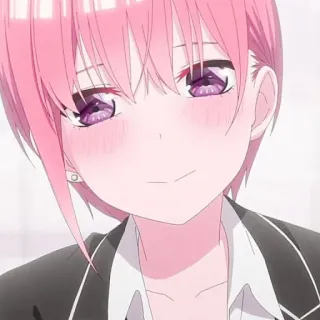 🦊 05225d0b Anime, Gadis, Rambut Pink, Lucu, Merona whatsapp sticker