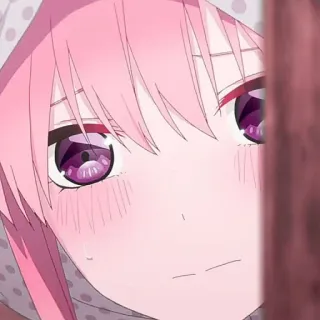 🦊 1dee4611 anime, gadis, imut, rambut pink, karakter anime, potret whatsapp sticker