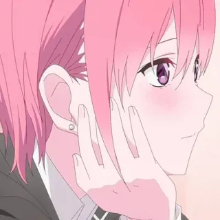 🦊 2ef18d7a Anime, Manga, Gadis, Rambut merah muda, Lucu whatsapp sticker