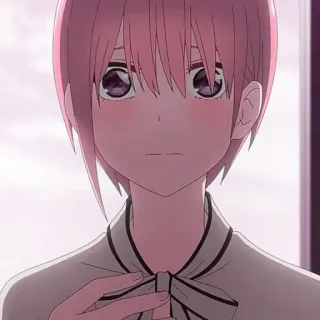 🦊 39128a7d anime, gadis, rambut pink, imut, potret, karakter, ilustrasi whatsapp sticker