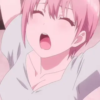 🦊 84be50c5 Anime, Gadis, Menguap, Mengantuk, Lucu whatsapp sticker