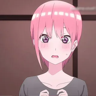 🦊 a7ee2e47 anime, gadis, rambut merah muda, imut, potret whatsapp sticker