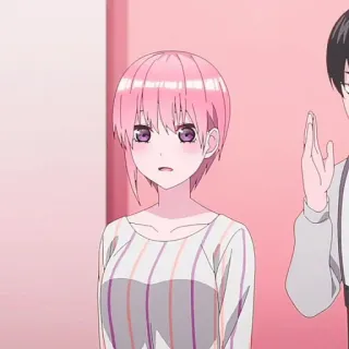 🦊 b2b7a9a1 Anime, Gadis, Rambut pink, The Quintessential Quintuplets, Ichika Nakano whatsapp sticker