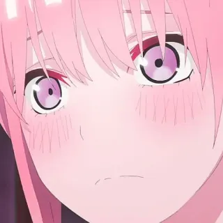 🦊 dc60926d anime, gadis, rambut merah muda, imut, tersipu whatsapp sticker