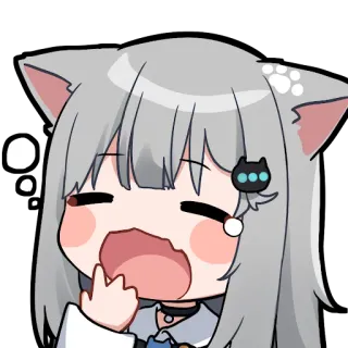 😃 88817101 Anime, Manga, Catgirl, Kawaii, Schattig, Chibi, Vtuber telegram sticker