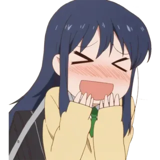 ☺️ db8f4f30 Anime, Gadis, Lucu, Kartun, Senang, Memerah whatsapp sticker