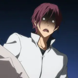 😯 3770f106 Rin Matsuoka Free! Anime, Manga, Cartoon, Schockiert, Überrascht, Rin Matsuoka, Free! telegram sticker